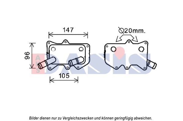 AKS DASIS Eļļas radiators, Motoreļļa 566010N